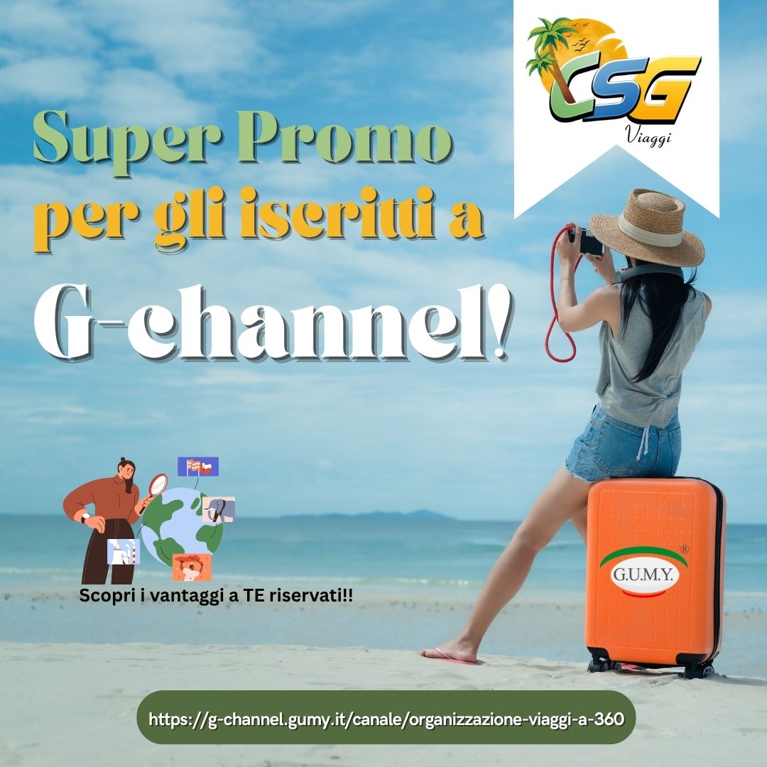 🎁 Promo Esclusiva per gli Iscritti G-Channel: Risparmi Reali e Servizi Gratis per i Tuoi Viaggi!
